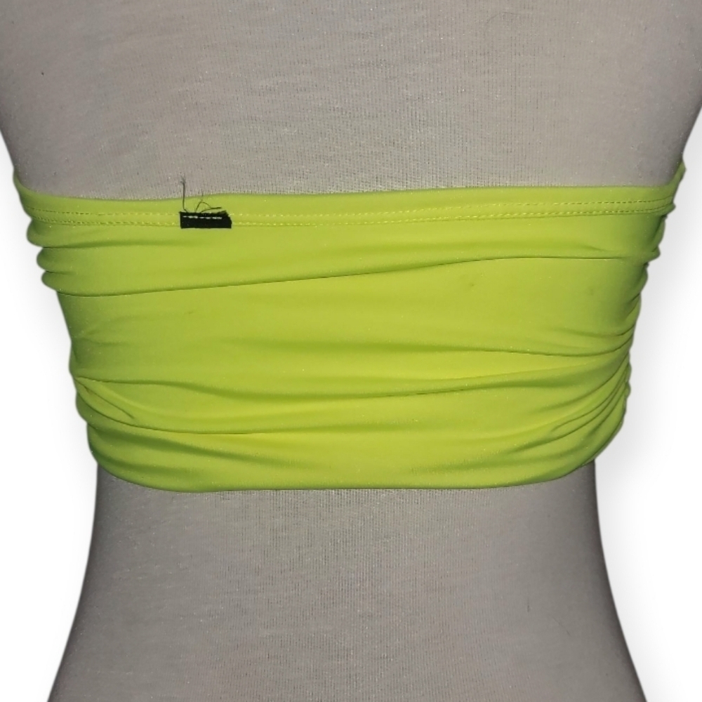 skims Tube Top bra neon yellow small shirred swim bikini - Picture 4 of 4